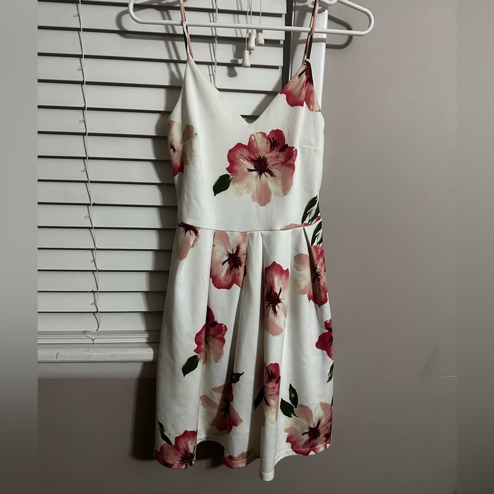 Slightly worn white halter dress